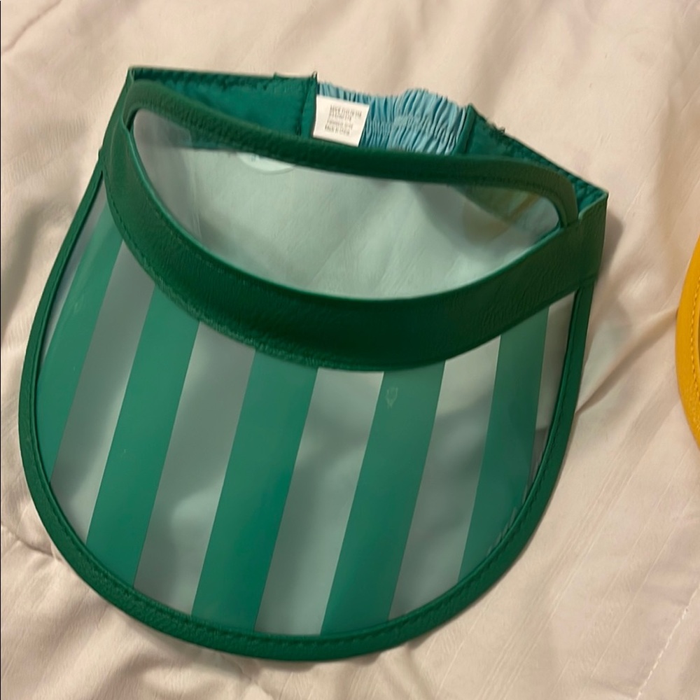 Green Striped Kids Sun Visor
